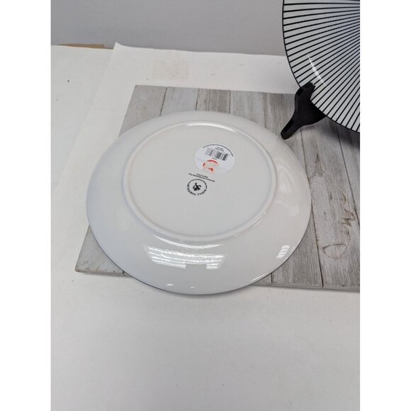 Royal Norfolk Black White Set Of 2 Dinner Plates 10 5/8" - Picture 4 of 7